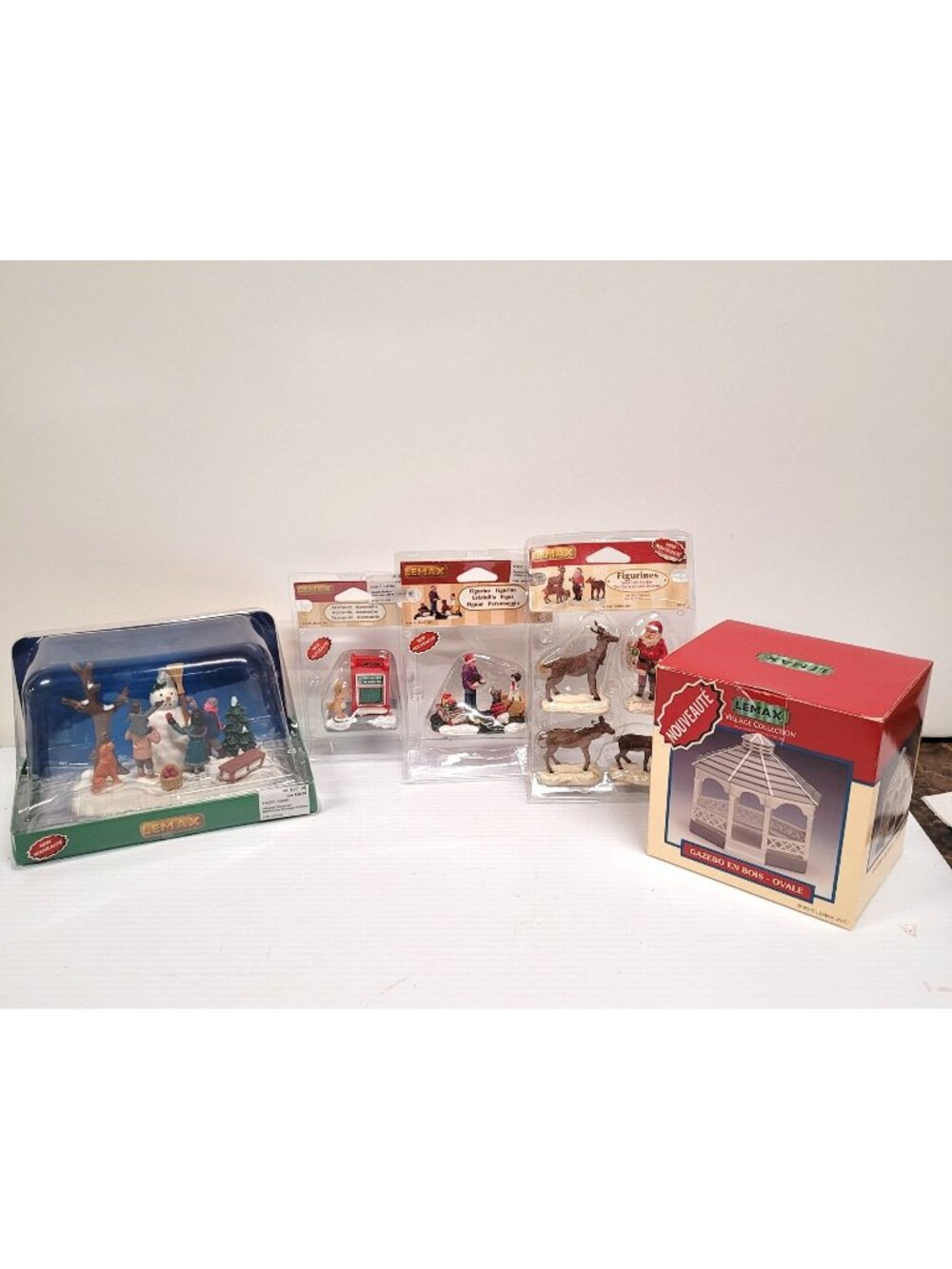 Lemax Lot 5 Christmas Village Victorian Accessories Gazebo Snowman Santa Mailbox
